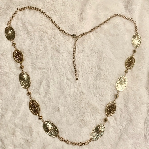 Boho Necklace Long Gold-Tone & Bronze Beaded Perfect Condition Gorgeous! - Picture 13 of 16